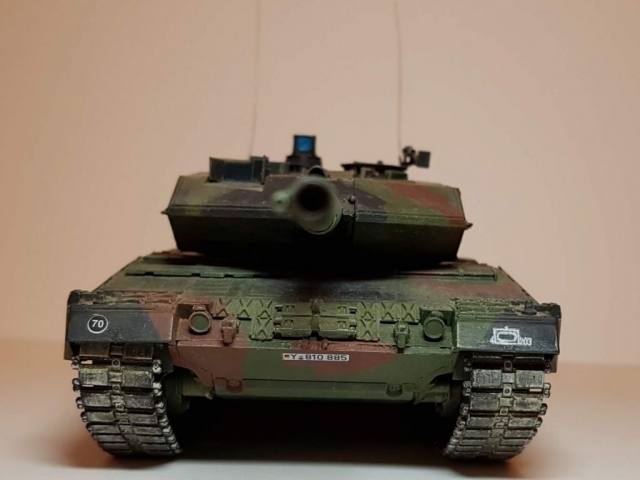 Model of Leopard 2A6M - Front View - 1/35 Scale - Built By Wright Built - Revell Models