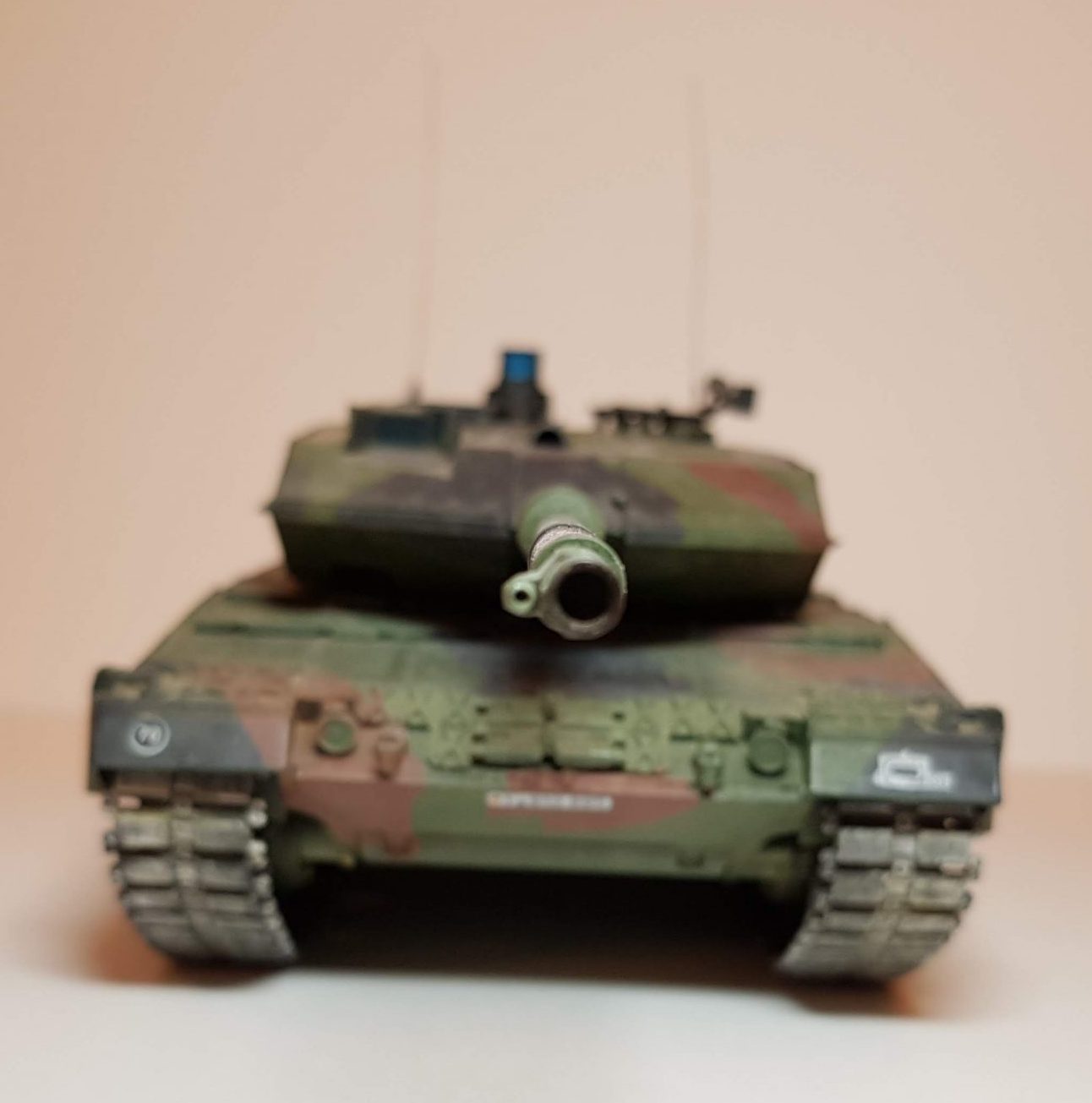 Model of Leopard 2A6M - Front View 2 - 1/35 Scale - Built By Wright Built - Revell Models