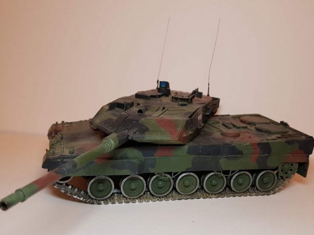 Model of Leopard 2A6M - Angle View - 1/35 Scale - Built By Wright Built - Revell Models