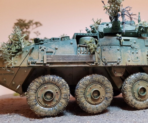 Model of LAV 3/III - Front Side View - 1/35 Scale - Built By Wright Built - Trumpeter Models