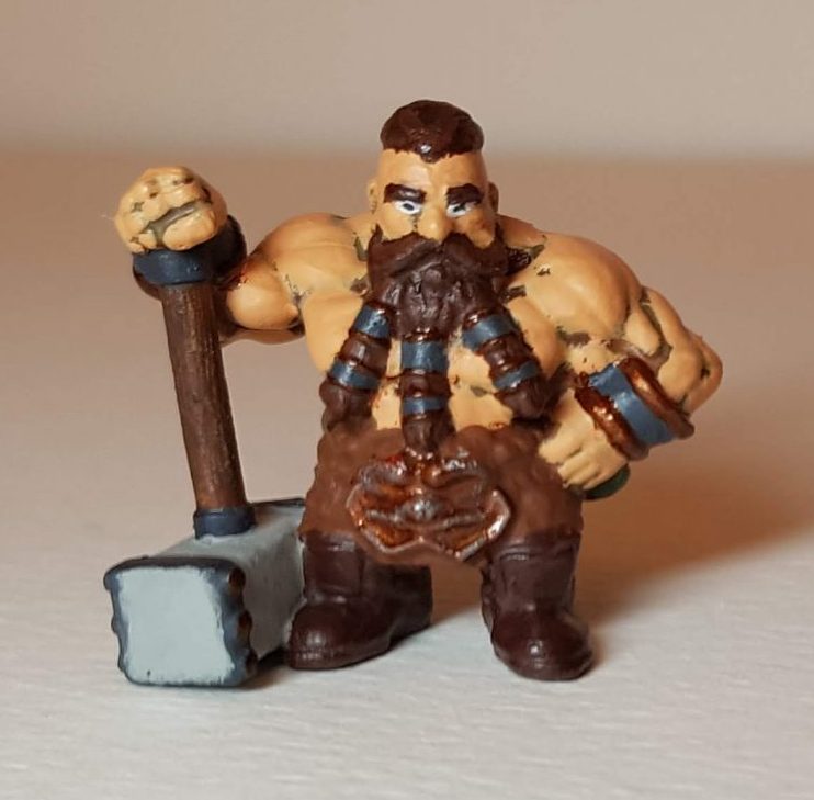 Painted Bjorn Steeleblood (Dwarf) - Front Angled View - 28mm Scale - 3D Printed By Wright Built on Sparkmaker FHD - Designed by Capritor (Thingiverse)