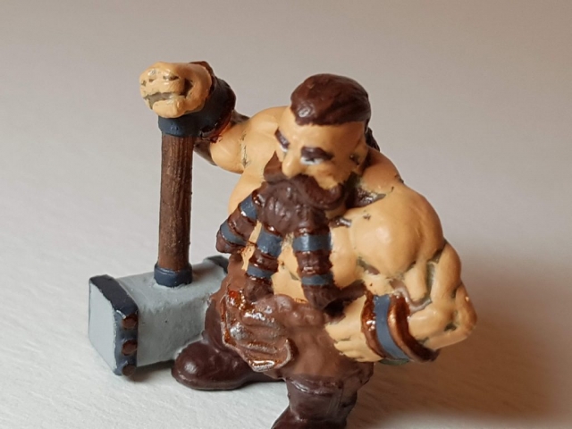 Painted Bjorn Steeleblood (Dwarf) - View 5 - 28mm Scale - 3D Printed By Wright Built - Designed by Capritor (Thingiverse)