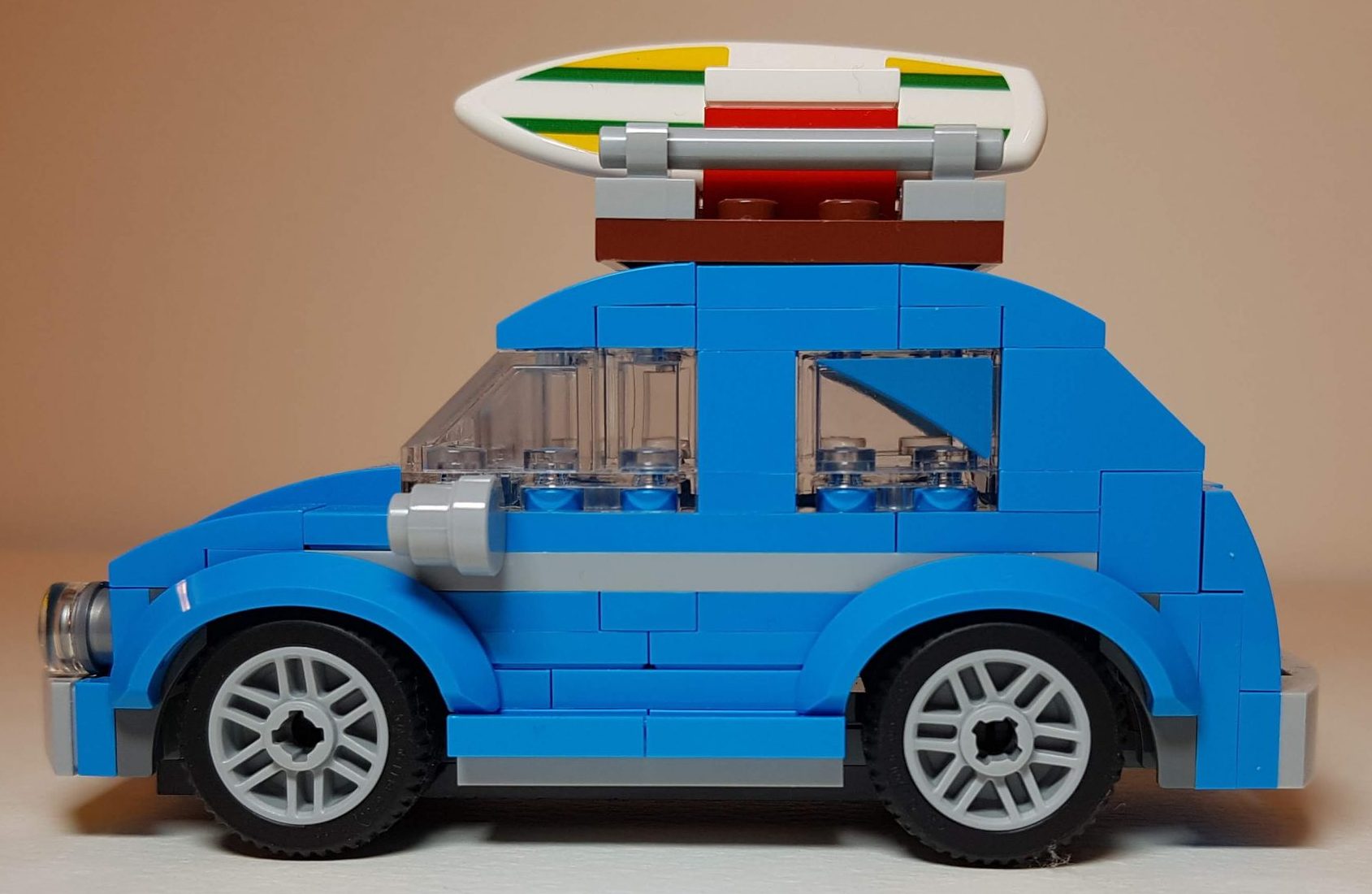Mini VW Beetle (LEGO 40252) - Side View - Built By Wright Built